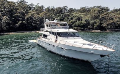 Enigma moored for vivid cruises