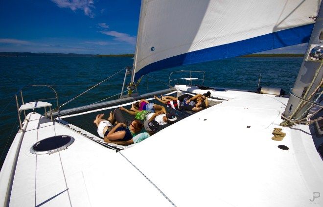 Sunny foredeck on Aristocat boat hire Sunny foredeck on Aristocat boat hire
