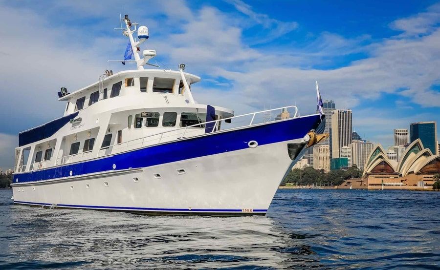 Australia day cruise on Ariston bow view