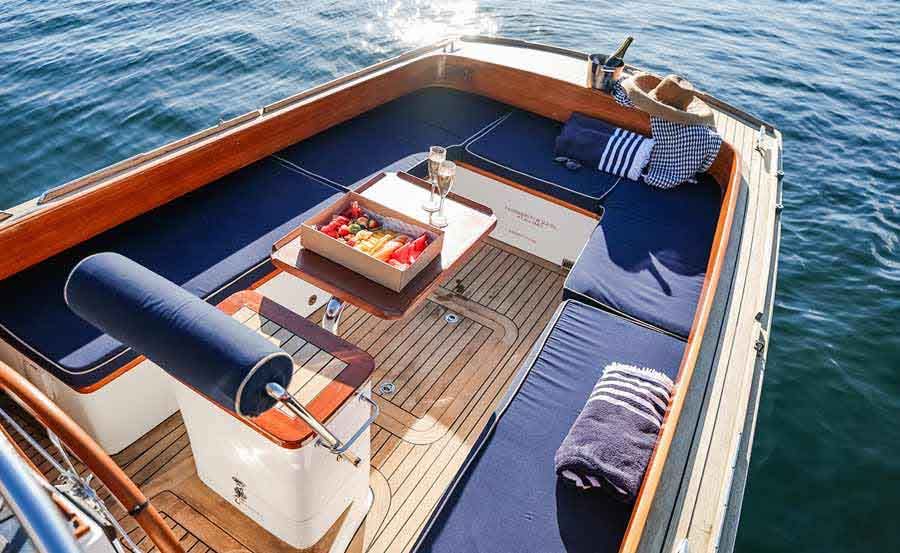 Boat Hire on Something Blue seating area