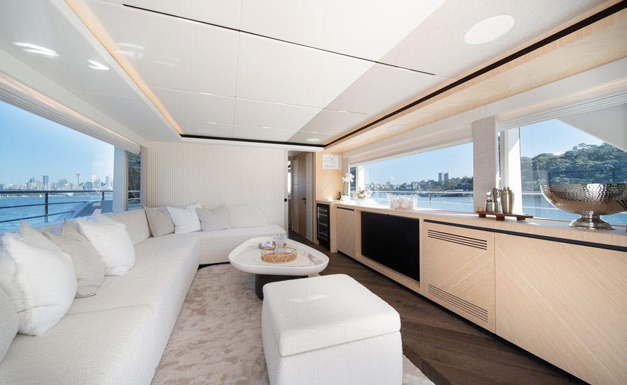 Super Yacht Charters on Bluestone Lounge Area Super Yacht Charters on Bluestone Lounge Area