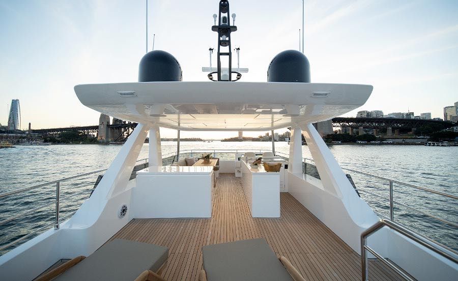 Super Yacht Charters on Bluestone Top Deck Super Yacht Charters on Bluestone Top Deck