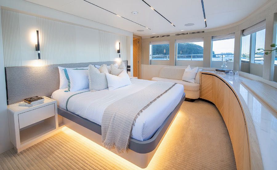 Super Yacht Charters on Bluestone Master bedroom without removable TV Super Yacht Charters on Bluestone Master bedroom without removable TV
