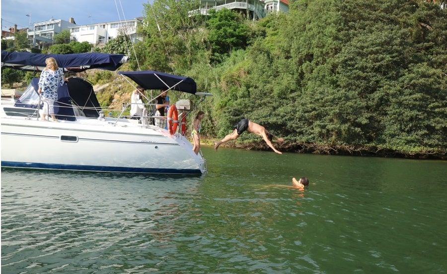 Boat hire on Ballymagirl swimming in harbour Boat hire on Ballymagirl swimming in harbour