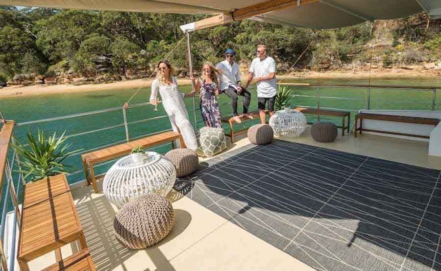 New Years Eve Cruises on MV Baroness Large Open Rear deck