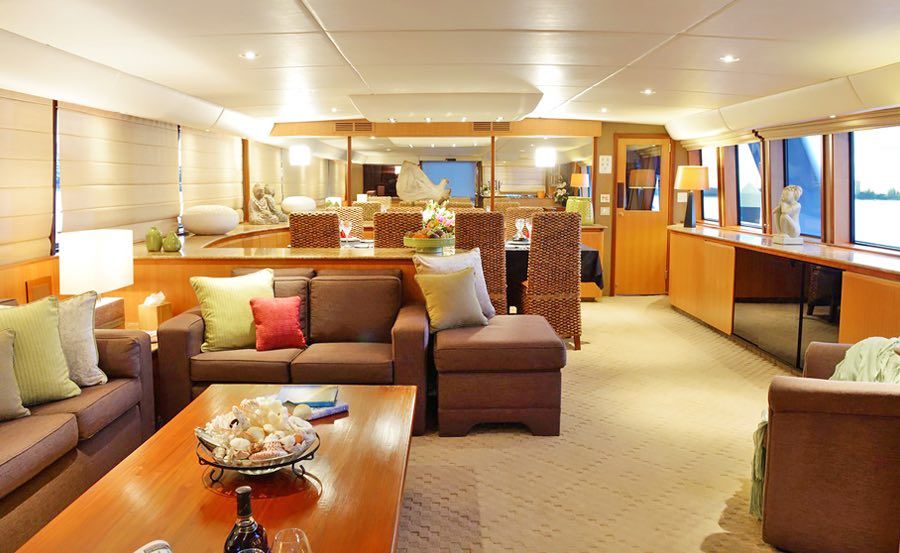 New Years Eve Cruises on Cosmos II main saloon area