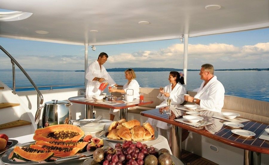 MY Emerald Lady boat hire top deck MY Emerald Lady boat hire top deck