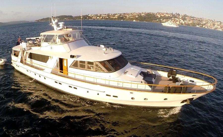 Hiilani boat hire aerial view