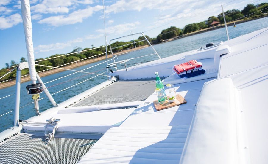 Forward nets on Boat hire on Moon Glider Forward nets on Boat hire on Moon Glider