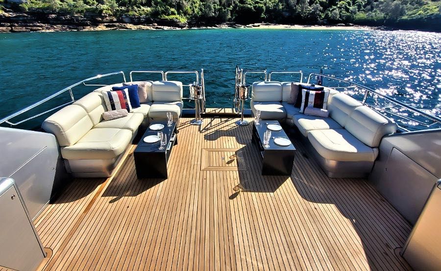 Boat hire on Prometheus aft deck lounges
Boat hire on Prometheus aft deck lounges