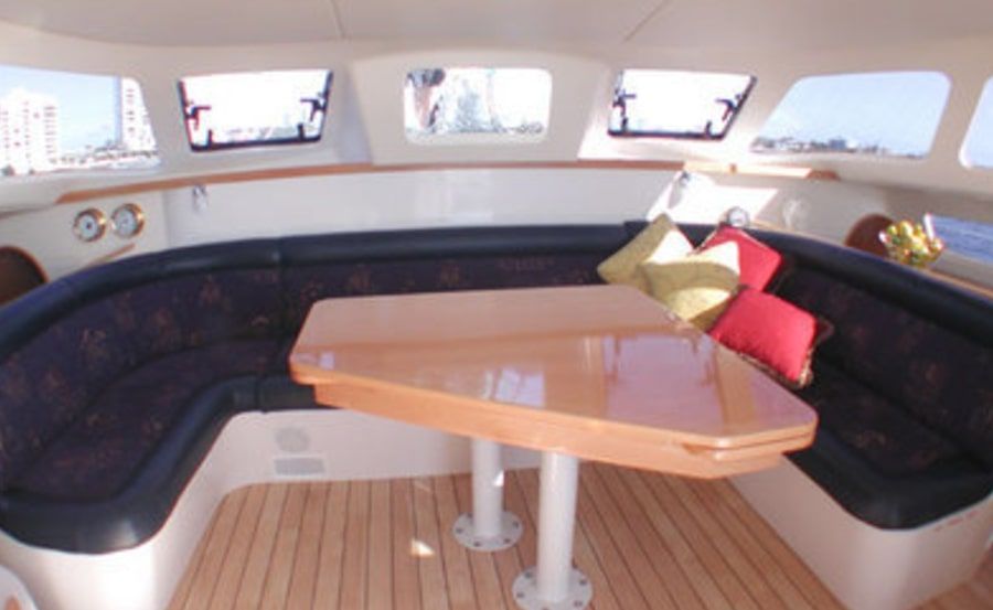 Boat hire on Red Undies interior lounge Boat hire on Red Undies interior lounge