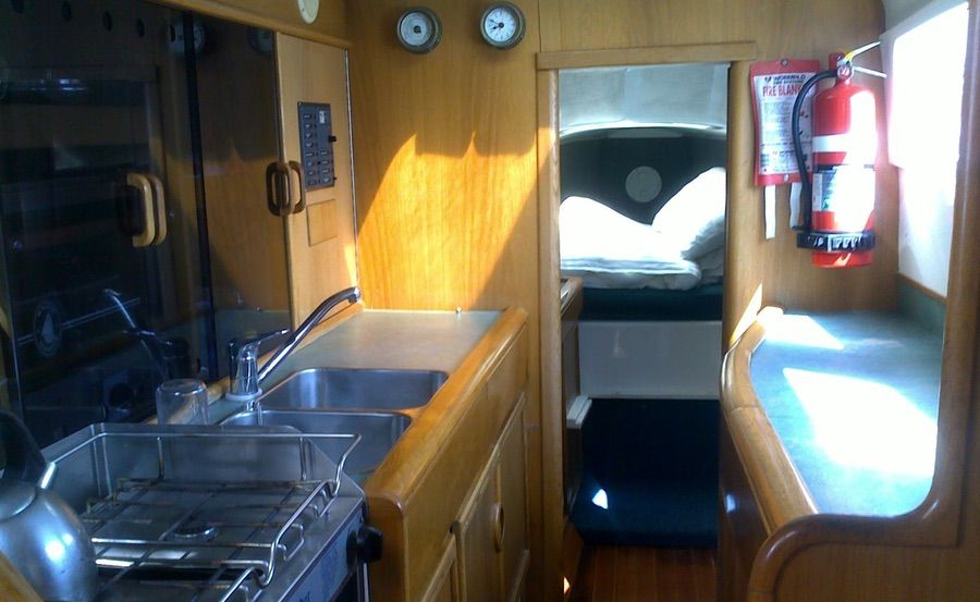 Kitchen on Seascape whilst cruising New Years Eve on Sydney Harbour Kitchen on Seascape whilst cruising New Years Eve on Sydney Harbour