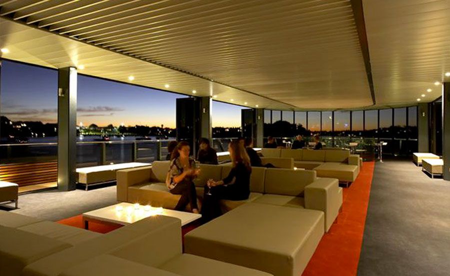 boat hire starship sydney lounge area