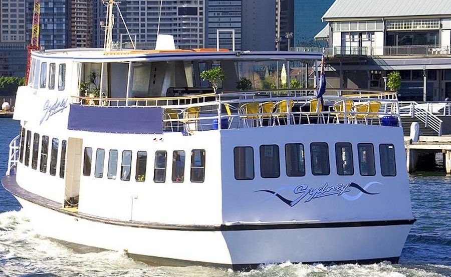 Boat hire on MV Sydney rear view Boat hire on MV Sydney rear view