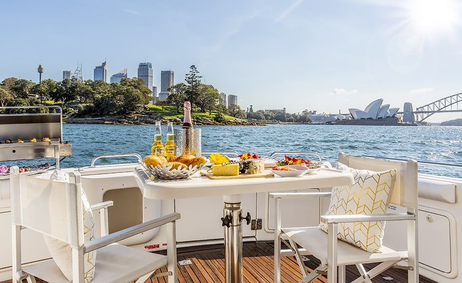 Ocean Blue boat hire intimate lunch