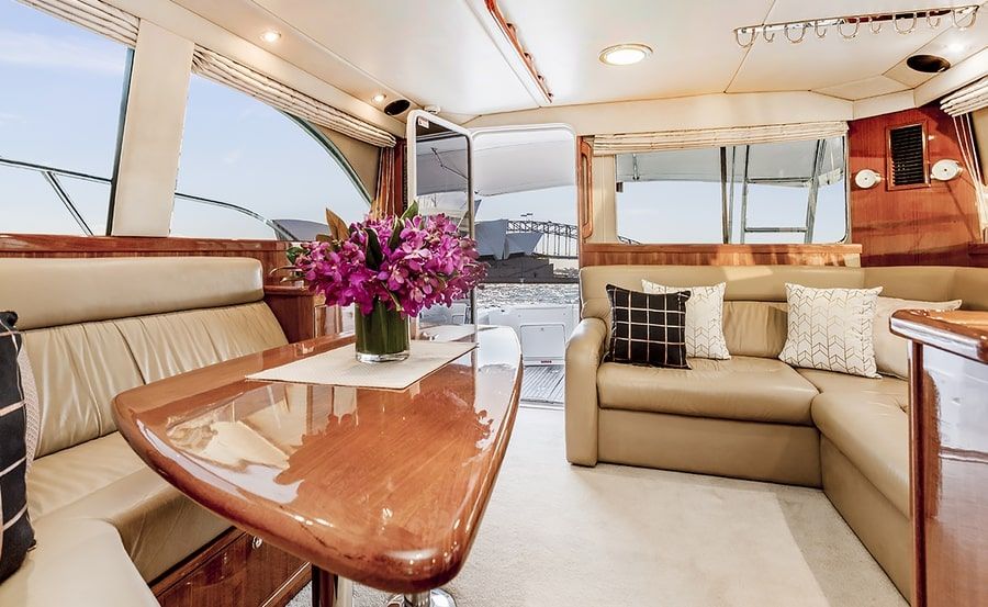 Ocean Blue boat hire plush internal