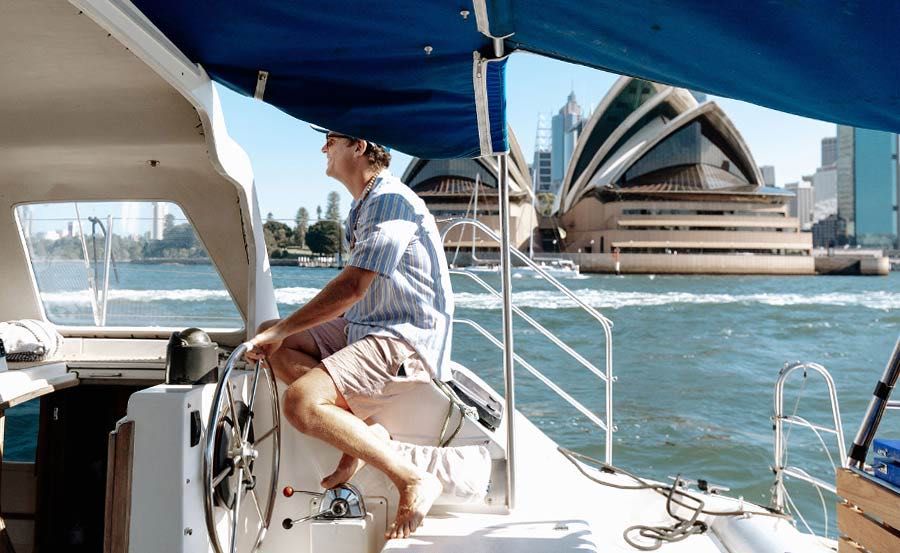 Harbour Cruises on Catalyst Cruising past the Sydney Opera House Harbour Cruises on Catalyst Cruising past the Sydney Opera House