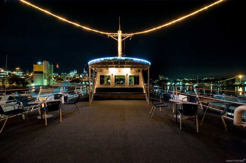 Top deck lit up for Christmas cruises on V Spirit
