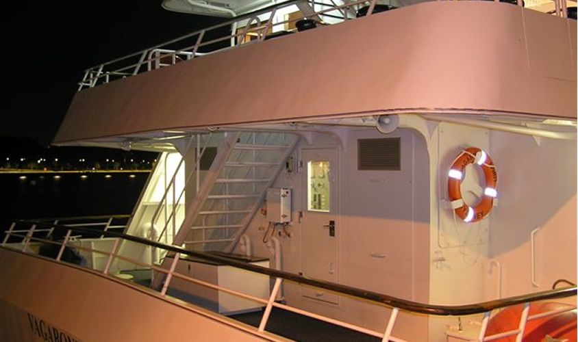 Aft deck view for Christmas cruises on V Spirit