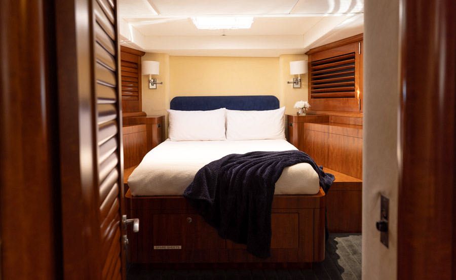Luxury Boat Hire Sydney on Element Second Cabin
