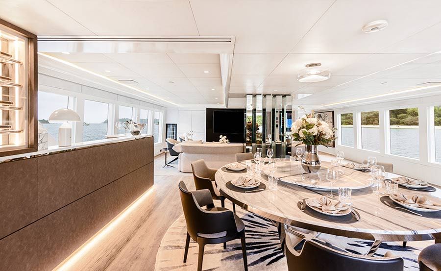 New Years Eve Cruises on Evolution Salon Dining and Bar