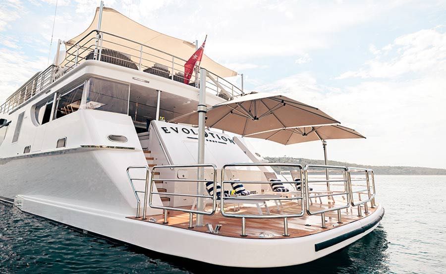 New Years Eve Cruises on Evolution Swim platform