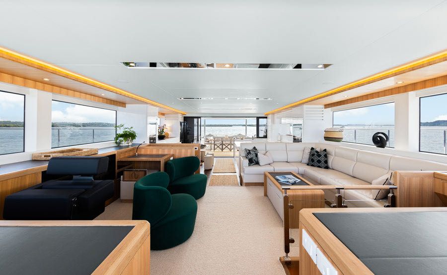 Whitsundays Boat Hire on Ginger Main Salon Lounge Whitsundays Boat Hire on Ginger Main Salon Lounge