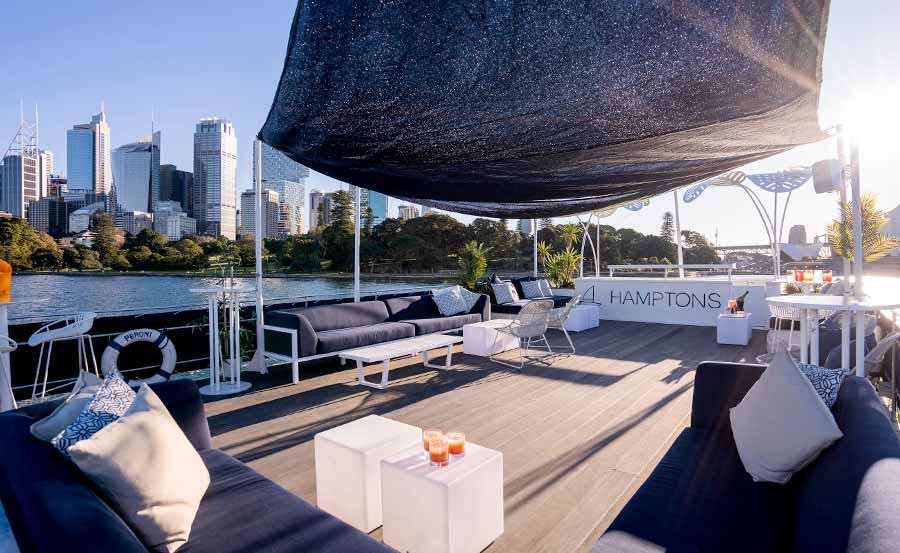 Boat Hire on Hamptons Sydney Upper Deck Boat Hire on Hamptons Sydney Upper Deck