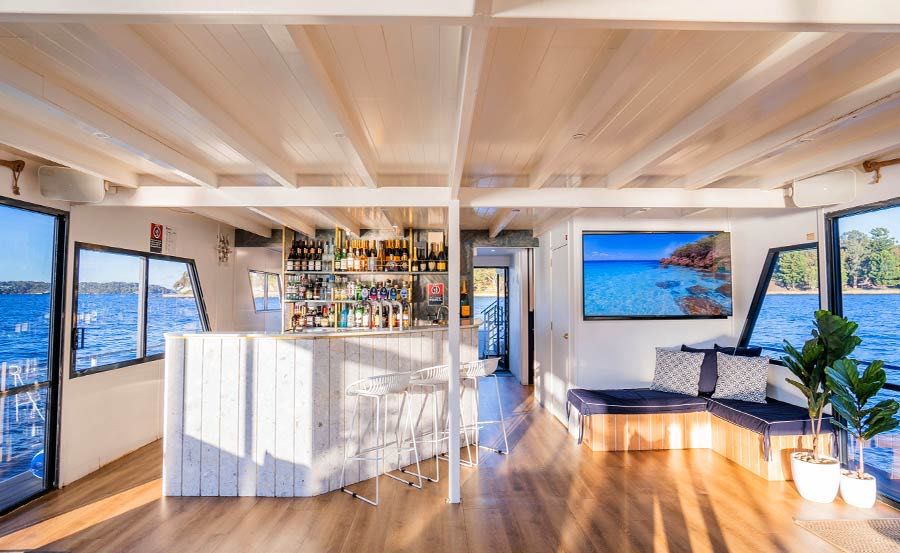 Harbour Cruises on Hamptons Sydney Main Saloon with Bar Harbour Cruises on Hamptons Sydney Main Saloon with Bar