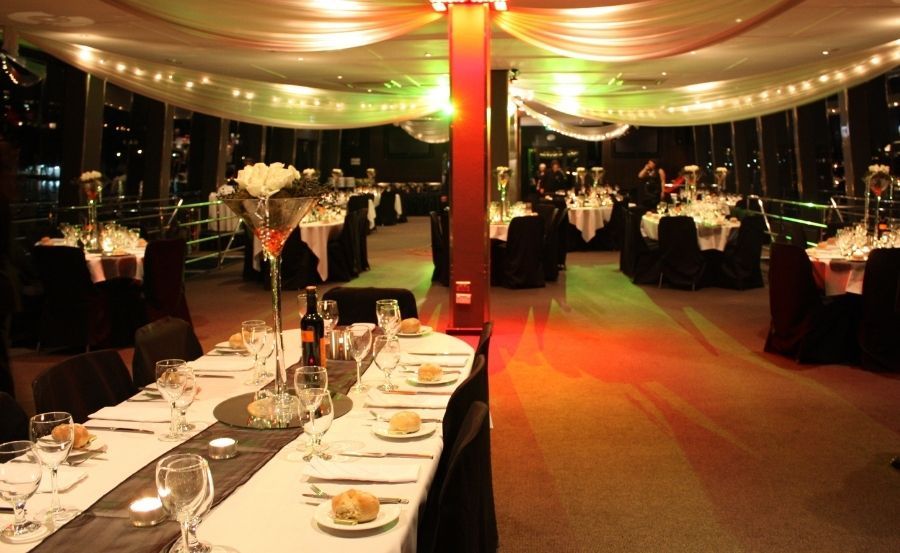 Bella Vista Boat Hire function setup at night