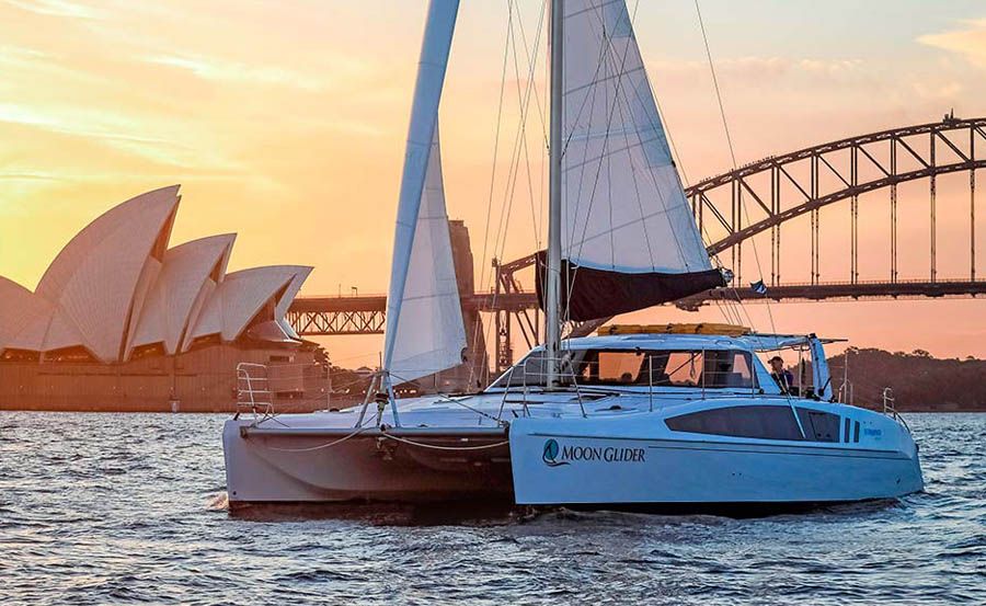 Harbour Cruises on Moon Glider sunset