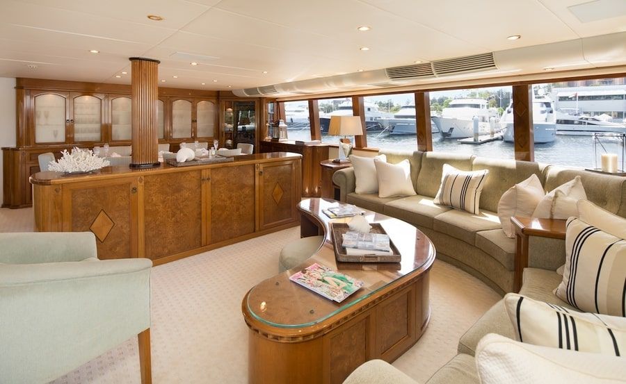 Main lounge on harbour cruises on Oscar II Main lounge on harbour cruises on Oscar II