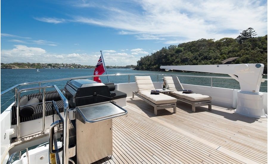 Open and sunny top deck on harbour cruises on Oscar II Open and sunny top deck on harbour cruises on Oscar II