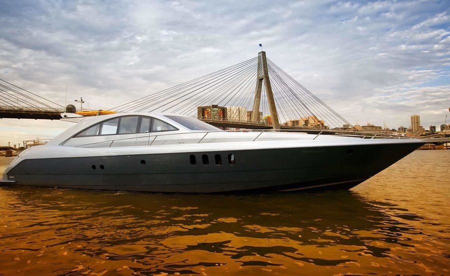 Harbour cruises on Prometheus ANAZ bridge background Harbour cruises on Prometheus ANAZ bridge background