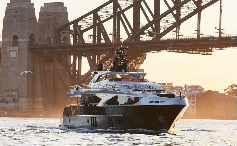 harbour cruise on Ghost II with Harbour Bridge background harbour cruise on Ghost II with Harbour Bridge background