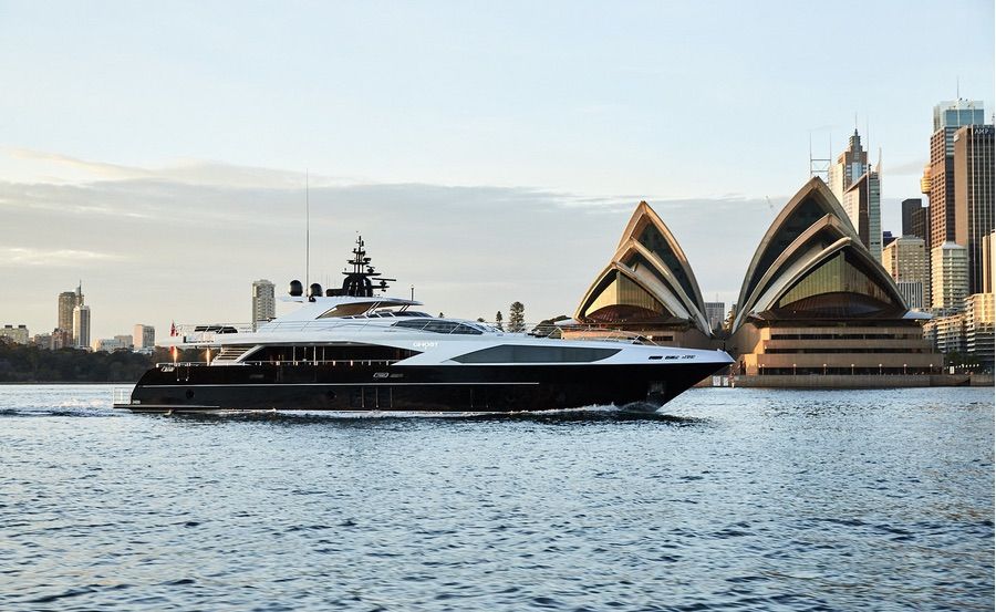 Passing the Opera house on harbour cruise on Ghost II Passing the Opera house on harbour cruise on Ghost II