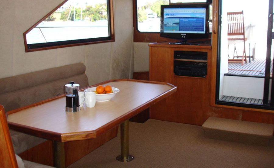 Harbour cruises on Calypso internal casual lounge
