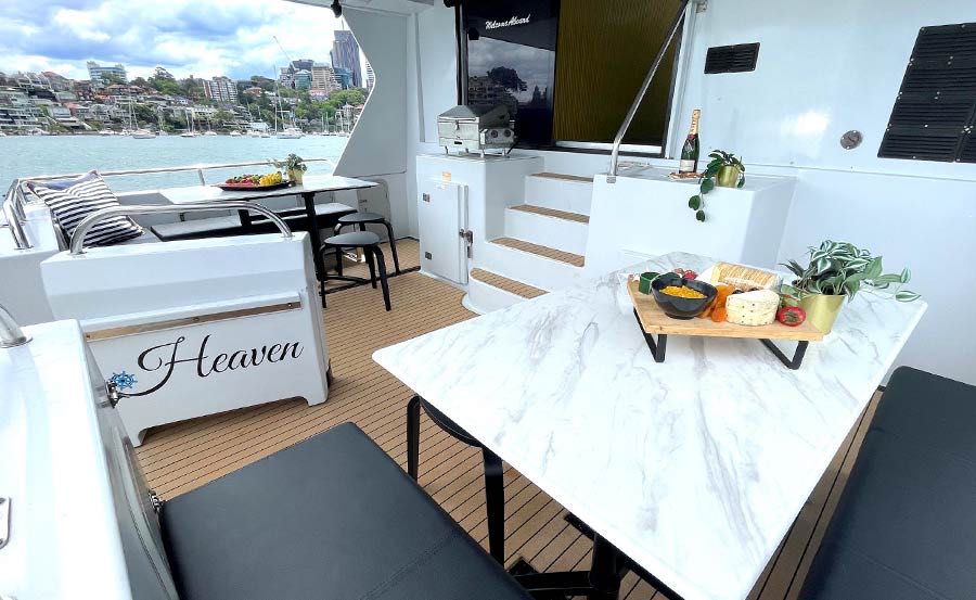 New Years Eve Cruises on Heaven lower stern New Years Eve Cruises on Heaven lower stern