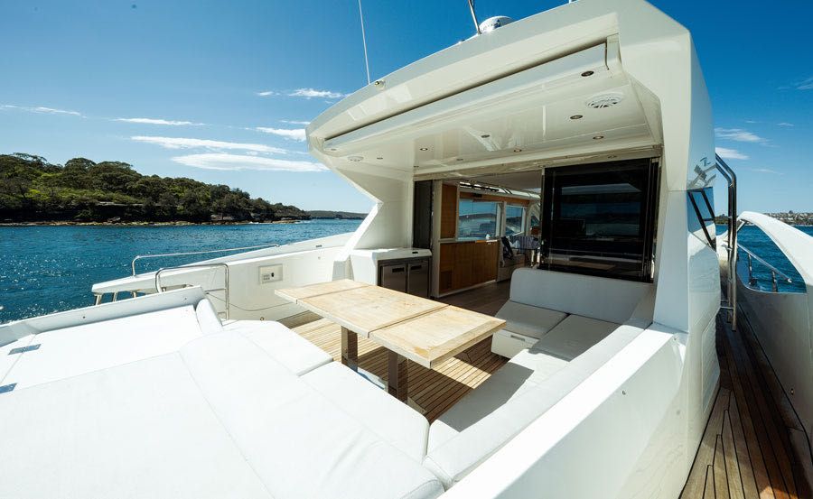 Boat hire on Impulse back deck Boat hire on Impulse back deck