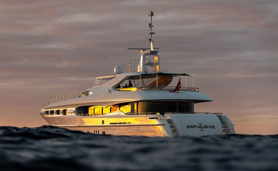 Brisbane Superyacht hire on Impulsive I Stern