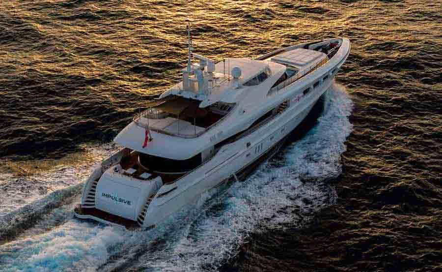 Whitsundays Superyacht hire on Impulsive I aerial view Whitsundays Superyacht hire on Impulsive I aerial view