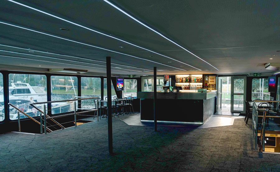University Cruises on Inception Cruises upstairs bar University Cruises on Inception Cruises upstairs bar