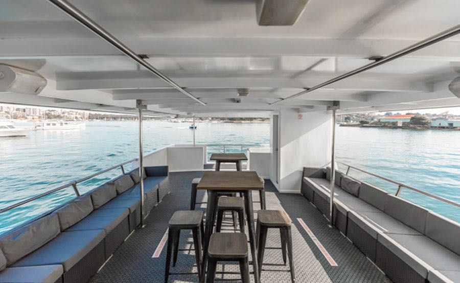 Christmas Cruises Sydney on Magic Outdoor Seating Area 