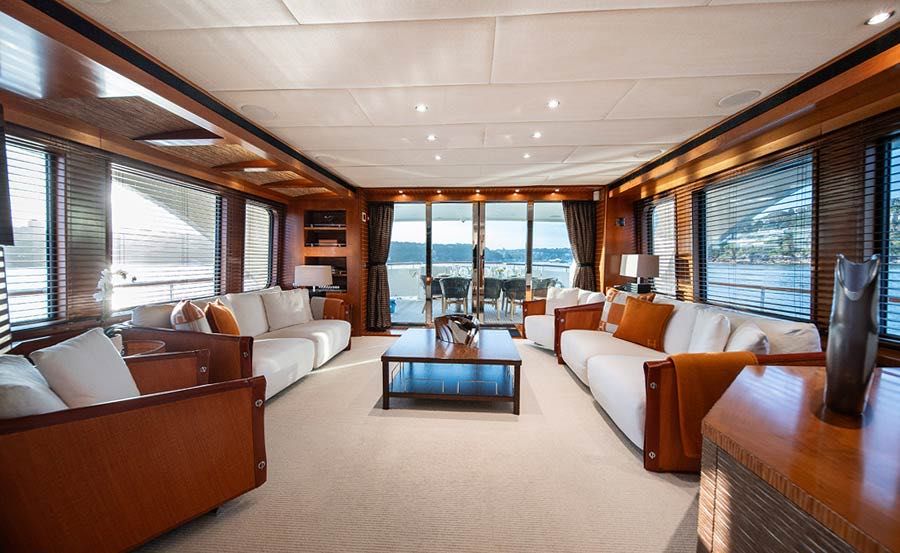 Whitsundays Super Yacht Charters on Little Perle  Main Saloon