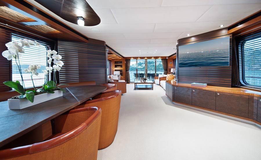 Whitsundays Super Yacht Charters on Little Perle  Main Saloon
