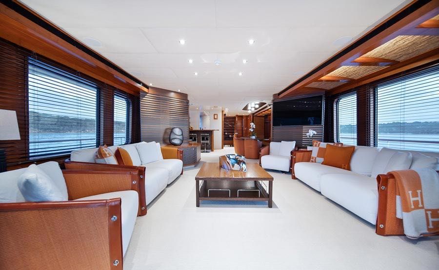 Whitsundays Super Yacht Charters on Little Perle  Main Saloon