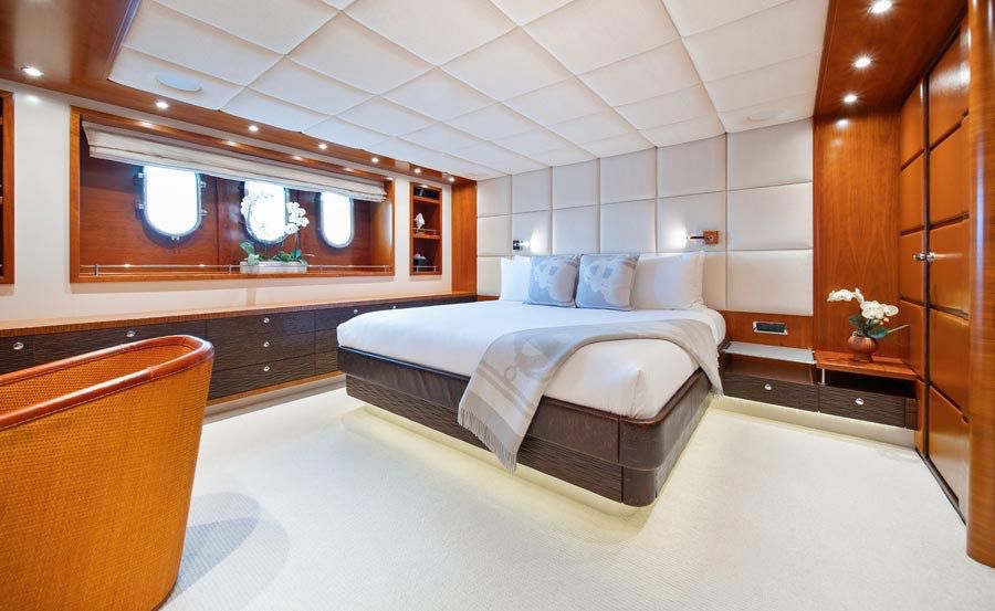 Whitsundays Super Yacht Charters on Little Perle  Masters Bedroom