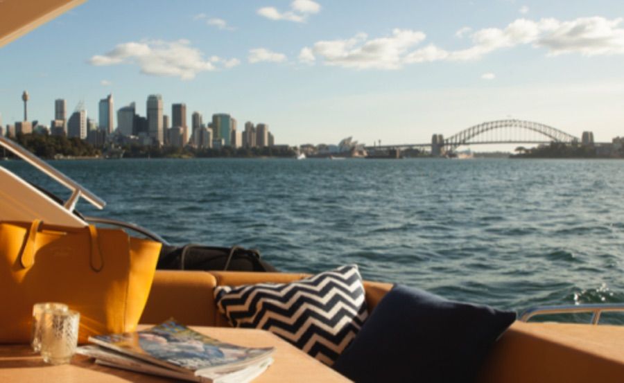 Luxury boat hire on Aqualuxe harbour background Luxury boat hire on Aqualuxe harbour background