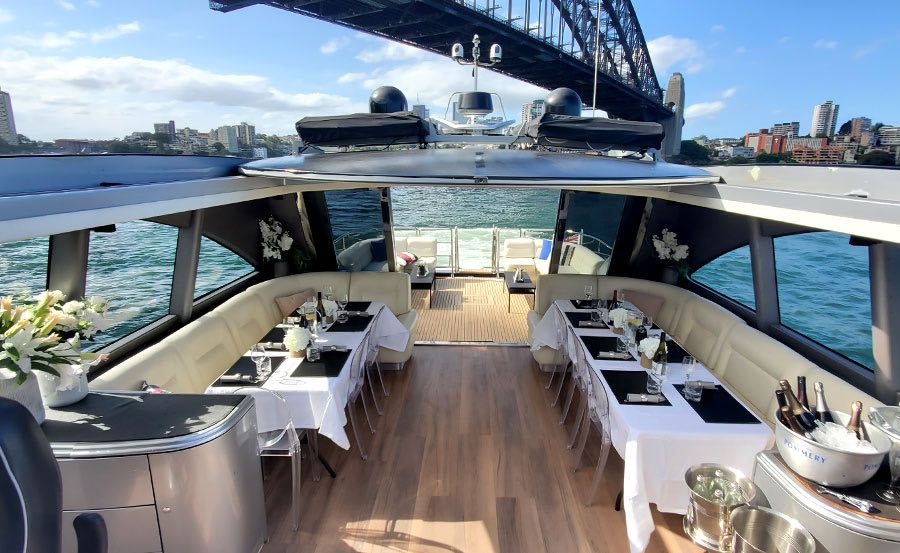Luxury Boat Hire on Prometheus with Open Sunroof Luxury Boat Hire on Prometheus with Open Sunroof
