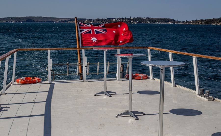 Boat Hire on Mandalay top deck towards stern